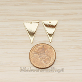 PD.1559-02 // Simple Long Triangle Flag Banner Tag Charm Pendant, 2 Pc