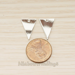 PD.1559-02 // Simple Long Triangle Flag Banner Tag Charm Pendant, 2 Pc