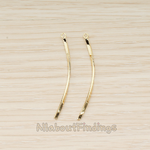 PD.1575-01 // Curved Flattened Twisted Bar Charm 42mm Pendant, 2 Pc