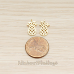 PD.1610 // Mini Flat Pineapple Pendant, 2 Pc