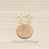 PD.1610 // Mini Flat Pineapple Pendant, 2 Pc
