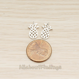 PD.1610 // Mini Flat Pineapple Pendant, 2 Pc