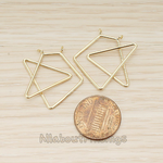 PD.1618 // Polygon With Triangle Connector Pendant, 2 Pc