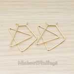 PD.1618 // Polygon With Triangle Connector Pendant, 2 Pc