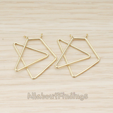 PD.1618 // Polygon With Triangle Connector Pendant, 2 Pc