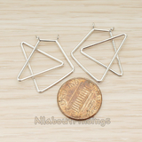 PD.1618 // Polygon With Triangle Connector Pendant, 2 Pc