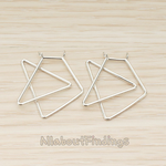 PD.1618 // Polygon With Triangle Connector Pendant, 2 Pc