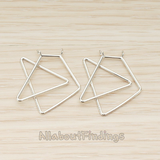 PD.1618 // Polygon With Triangle Connector Pendant, 2 Pc