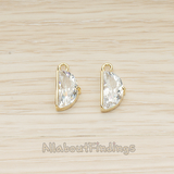 PD.1626 // Semicircle Cubic Setting Pendant, 2 Pc