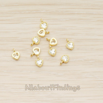 PD.1632-02 // Heart Cubic Setting Pendant, 2Pc