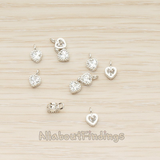 PD.1632-02 // Heart Cubic Setting Pendant, 2Pc