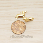 PD.1636 // Dachshund Weenie Dog Pendant, 2 Pc
