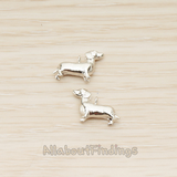 PD.1636 // Dachshund Weenie Dog Pendant, 2 Pc