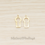PD.1638 // Simple Keyhole Pendant, 2 Pc