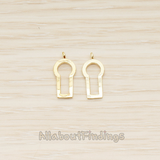 PD.1638 // Simple Keyhole Pendant, 2 Pc