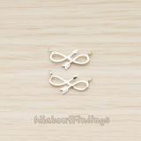 PD.1644 // Cubic Setting Infinity Arrow Pendant, 2Pc