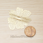 PD.1661 // Filigree Spreading Large Flower Pendant, 2 Pc