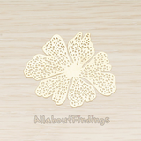 PD.1661 // Filigree Spreading Large Flower Pendant, 2 Pc