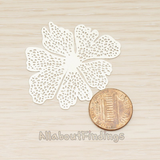 PD.1661 // Filigree Spreading Large Flower Pendant, 2 Pc