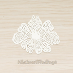 PD.1661 // Filigree Spreading Large Flower Pendant, 2 Pc