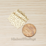PD.1663 // Filigree Gothic Dotted Pattern Pendant, 2Pc