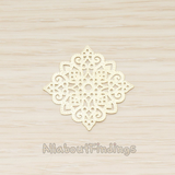 PD.1663 // Filigree Gothic Dotted Pattern Pendant, 2Pc