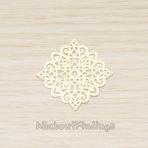 PD.1663 // Filigree Gothic Dotted Pattern Pendant, 2Pc