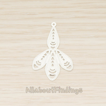 PD.1664 // Filigree Petal Dotted Pattern Pendant, 2 Pc