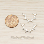 PD.1666 // 3D Antler Double Loop Pendant, 2 Pc
