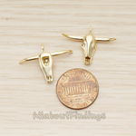 PD.1668 // 3D Bull Head Bone Pendant, 2 Pc