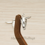PD.1668 // 3D Bull Head Bone Pendant, 2 Pc
