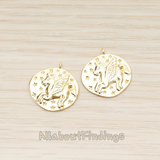 PD.1672 // Hand Drawing Star Unicorn Medal Pendant, 2 Pc