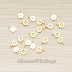 PD.1674 // Round Cubic Setting Shining Star Pendant, 2 Pc
