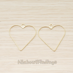 PD.1678 // Simple Heart Link Pendant, 2 Pc