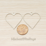 PD.1678 // Simple Heart Link Pendant, 2 Pc