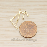 PD.1681 // Zodiac Constellations Line Cubic Zirconia Setting Pendant, 1 Pc