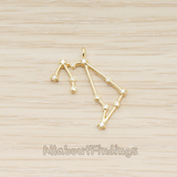 PD.1681 // Zodiac Constellations Line Cubic Zirconia Setting Pendant, 1 Pc