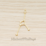 PD.1681 // Zodiac Constellations Line Cubic Zirconia Setting Pendant, 1 Pc