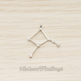 PD.1681 // Zodiac Constellations Line Cubic Zirconia Setting Pendant, 1 Pc