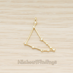 PD.1681 // Zodiac Constellations Line Cubic Zirconia Setting Pendant, 1 Pc