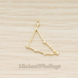 PD.1681 // Zodiac Constellations Line Cubic Zirconia Setting Pendant, 1 Pc