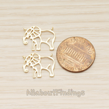 PD.1684 // Elephant Link Animal Pendant, 2 Pc
