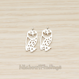 PD.1686 // Baby Owl Animal Link Pendant, 2 Pc