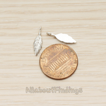 PD.1687 // Feather Like Leaf Plated Pendant, 2 Pc