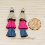 PD.1688 // Small Cotton Triple Layer Tassel Pendant, 1 Pc