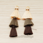 PD.1688 // Small Cotton Triple Layer Tassel Pendant, 1 Pc