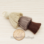 PD.1689 // Large Cotton Triple Layer Tassel Pendant, 1 Pc