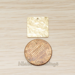 PD.1690 // Uneven Rugged Surface Square Pendant, 2 Pc