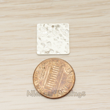 PD.1690 // Uneven Rugged Surface Square Pendant, 2 Pc