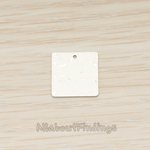 PD.1690 // Uneven Rugged Surface Square Pendant, 2 Pc
